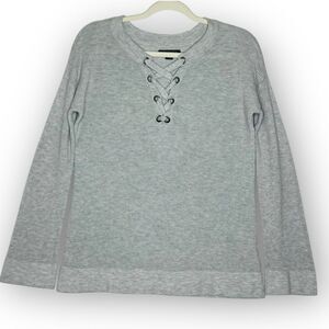 American Eagle Outfitters AEO Gray Waffle Knit Jegging Fit Sweater Size Small